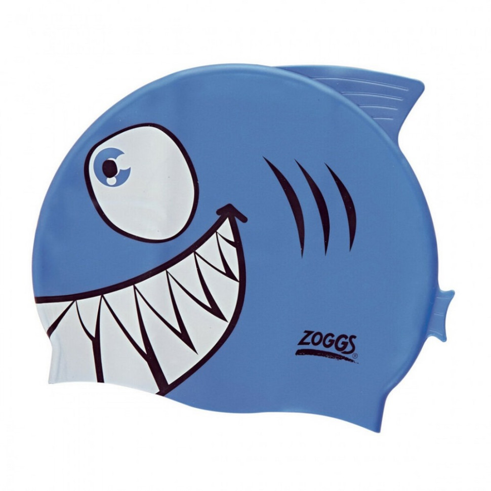 Шапочка для плавания детская Character Silicone Cap Акула Zoggs 300710.BL, синяя