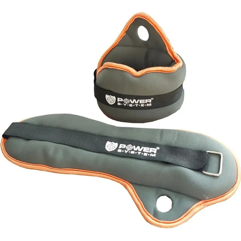 Отягощения для запястья фиксированные Power System PS-4070_Grey, (пара), 1.5 kg