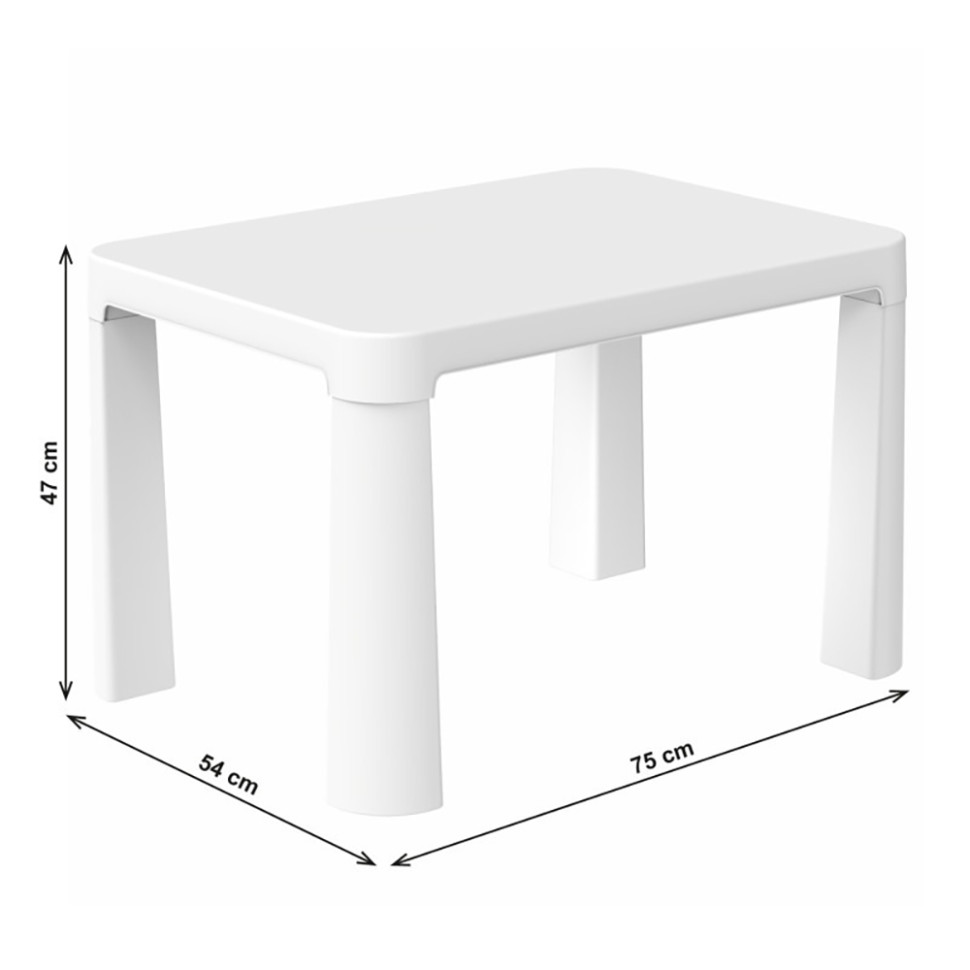 Дитячий ігровий столик ТехноК 0402ТХК білий пластик 75х54х47 см