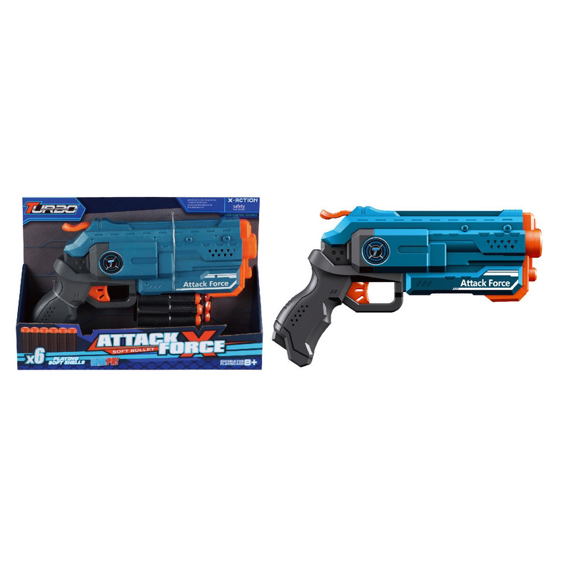 Іграшковий пістолет механічний Blaster ВТ306 з м'якими патронами