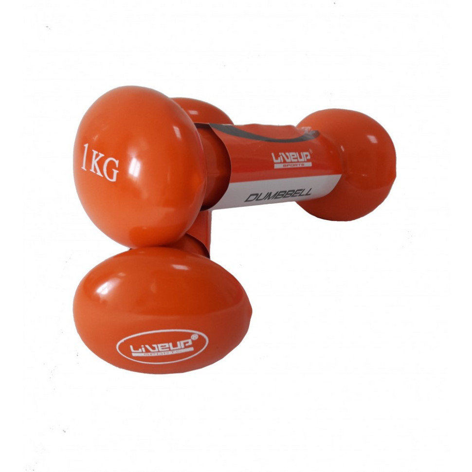 Гантели виниловые пара VINYL DUMBBELL EGG HEAD LiveRC:R[40]C[1]LS2001-1, 2 шт, 1 кг