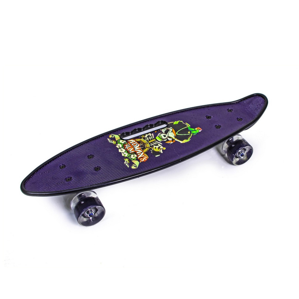 Скейт Penny Board «Пірат» Bambi 1804264360 колеса зі світлом 70 кг