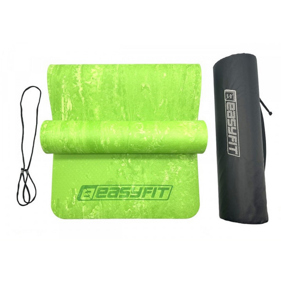 Килимок для йоги та фітнесу PER Premium Mat EasyFit EF-1930-1-E-G 8 мм + Чохол салатовий