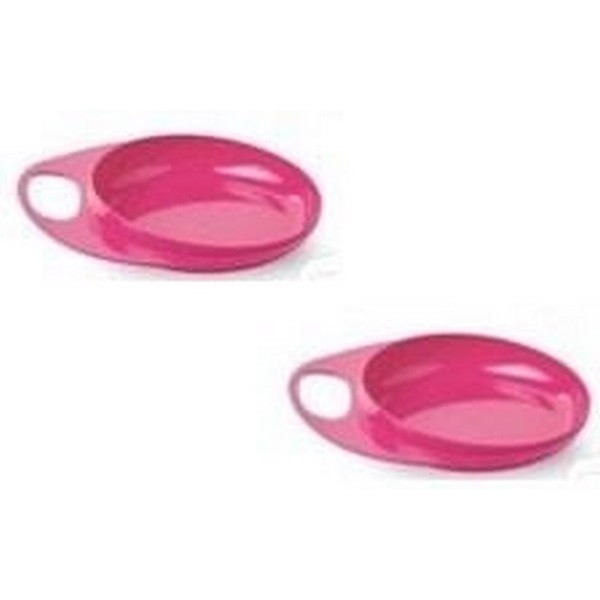 Тарілка Nuvita для годування Easy Eating дрібна 2шт. рожева NV8451Pink