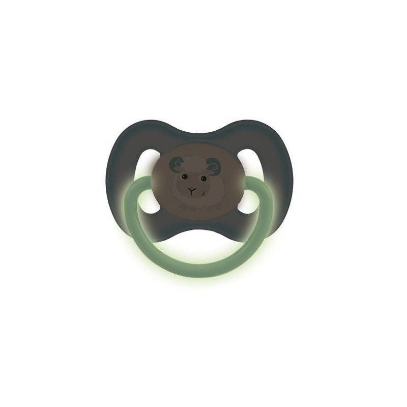 Дитяча силіконова пустушка Bunny & Company Canpol babies 23/269_tur світиться у темряві