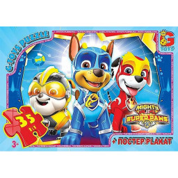 Дитячий пазл "Paw Patrol Щенячий патруль" G-Toys PW0866 плакат 35 елементів