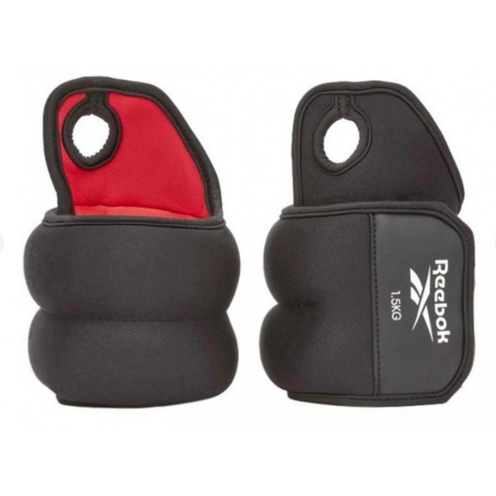 Утяжелители запястья Wrist Weights Reebok RAWT-11211 черный, красный 1 кг