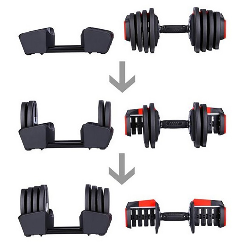 Набор гантелей 3 в 1 SGR18 PRO SET HMS 17-57-071, 20 кг