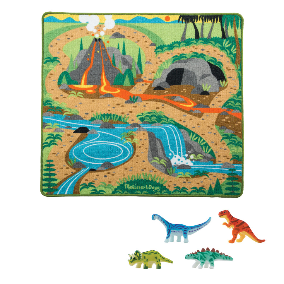 Ігровий килимок з динозаврами Melissa&Doug MD19427 розмір килимка 1 м х 0,9 м