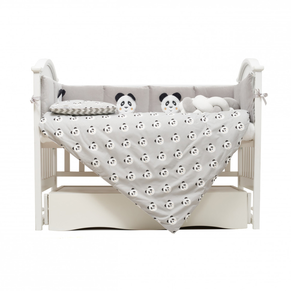 Дитячий постільний комплект білизни Panda Twins 4075-TP-10, 7 елементів