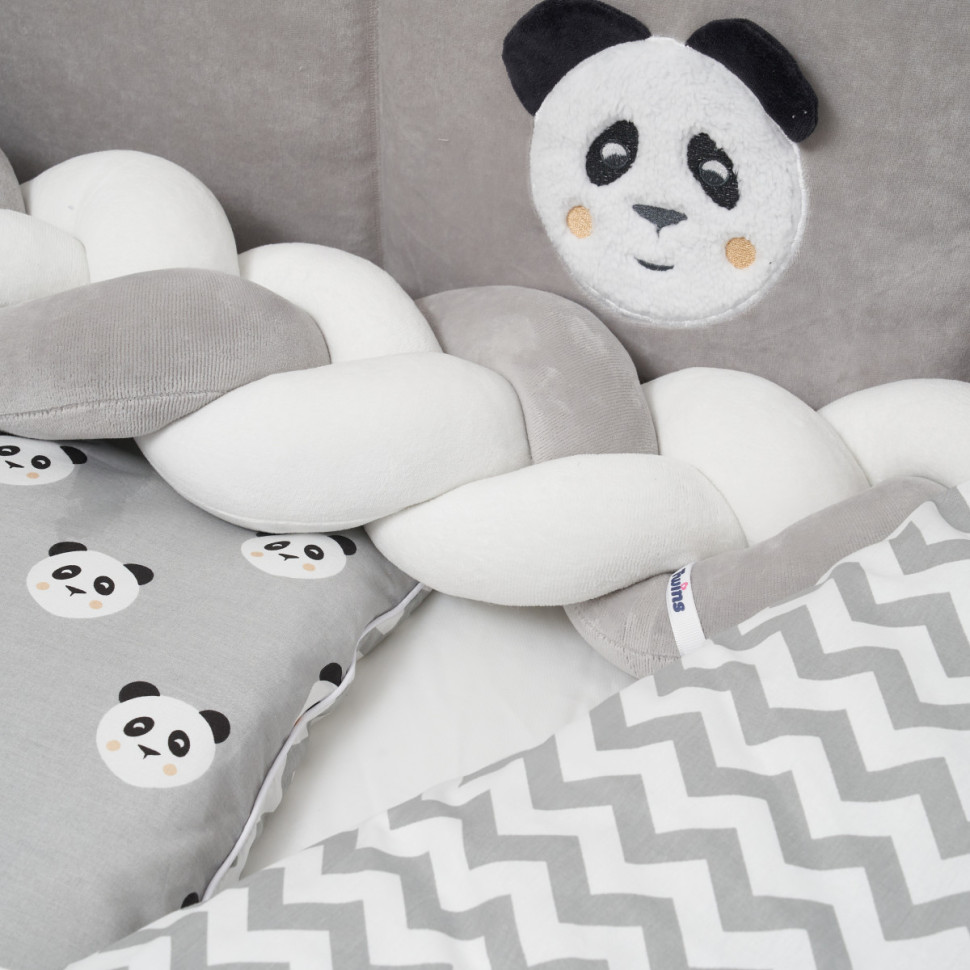Дитячий постільний комплект білизни Panda Twins 4075-TP-10, 7 елементів