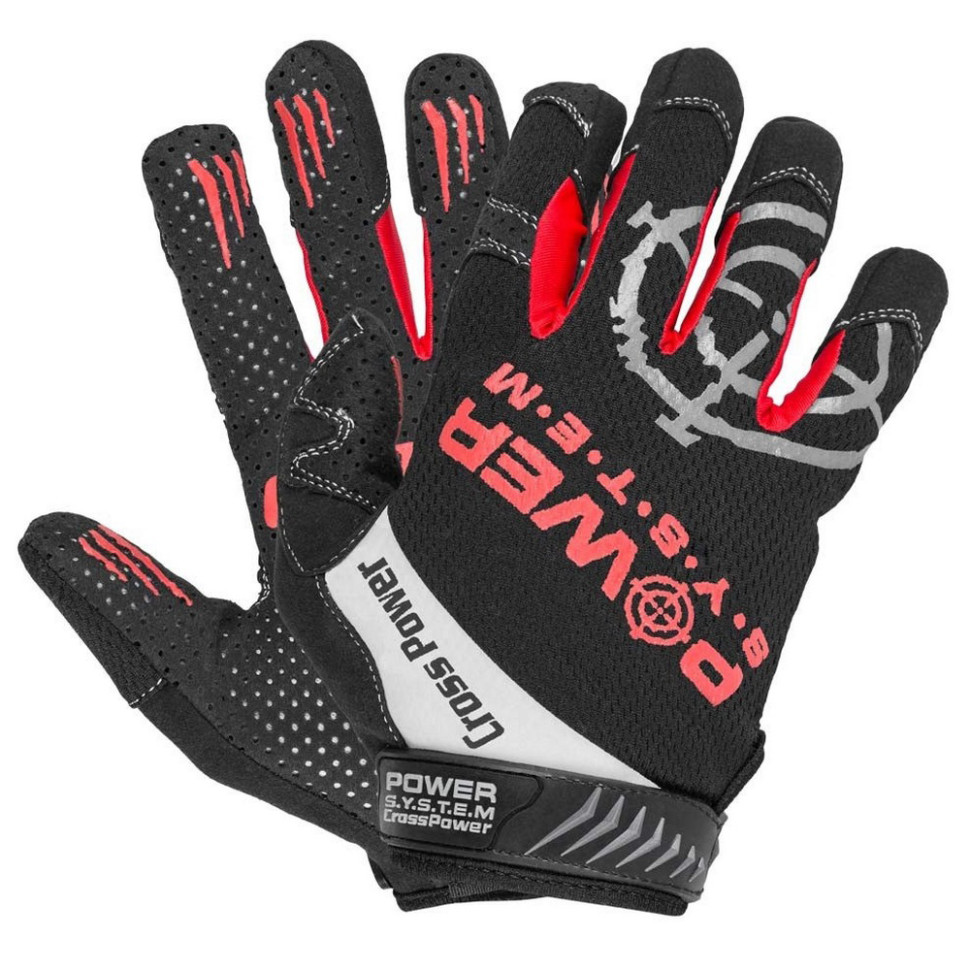 Перчатки для кроссфита с длинным пальцем Cross Power Power PS-2860_S_Black-red, S