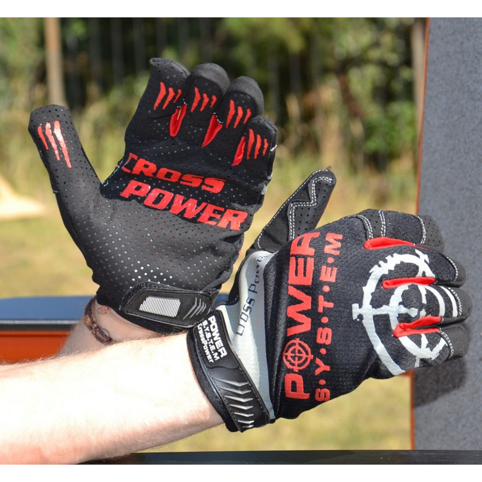 Перчатки для кроссфита с длинным пальцем Cross Power Power PS-2860_S_Black-red, S