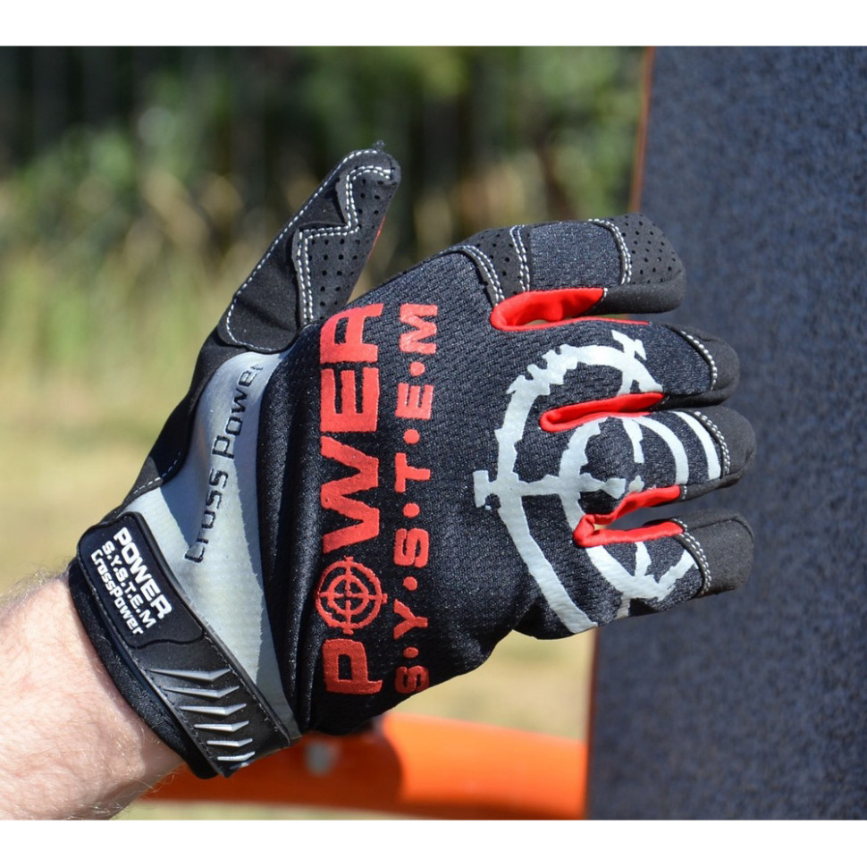 Перчатки для кроссфита с длинным пальцем Cross Power Power PS-2860_S_Black-red, S