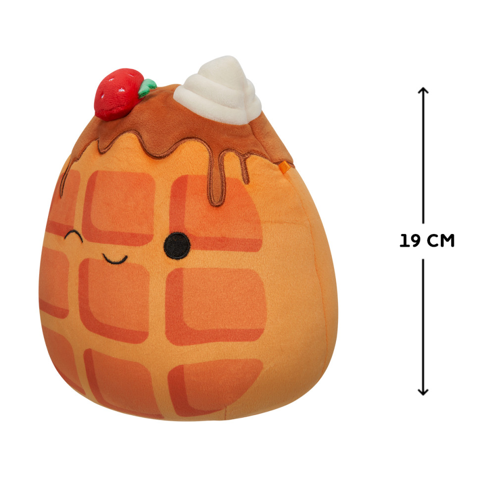 Мягкая игрушка Вафелька Вивер с клубничкой Squishmallows SQCR05376, 19 см