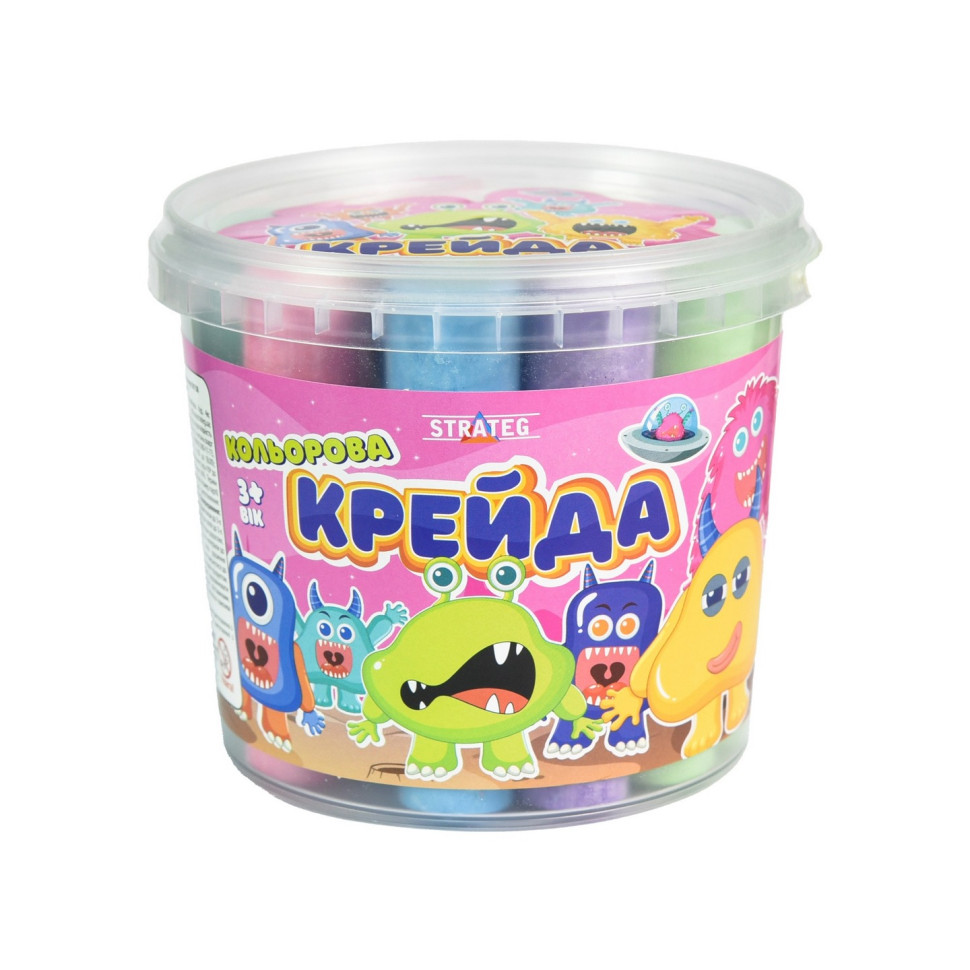 Мел для рисования на асфальте Strateg 50138ST 16 штук, разноцветные