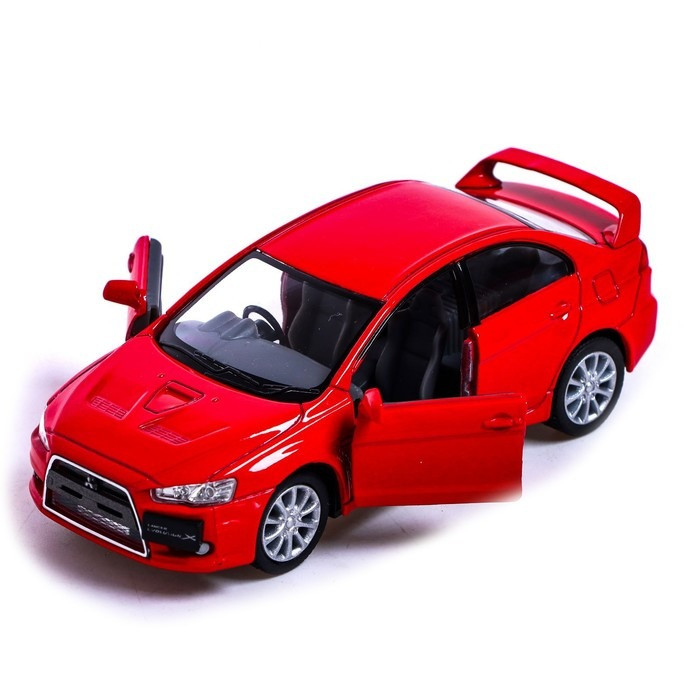 Автомодель легковая MITSUBISHI LANCER EVOLUTION Kinsmart KT5329W инерционная, масштаб 1:36
