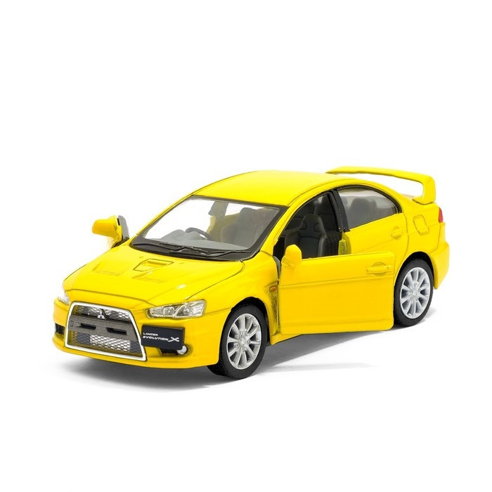 Автомодель легковая MITSUBISHI LANCER EVOLUTION Kinsmart KT5329W инерционная, масштаб 1:36