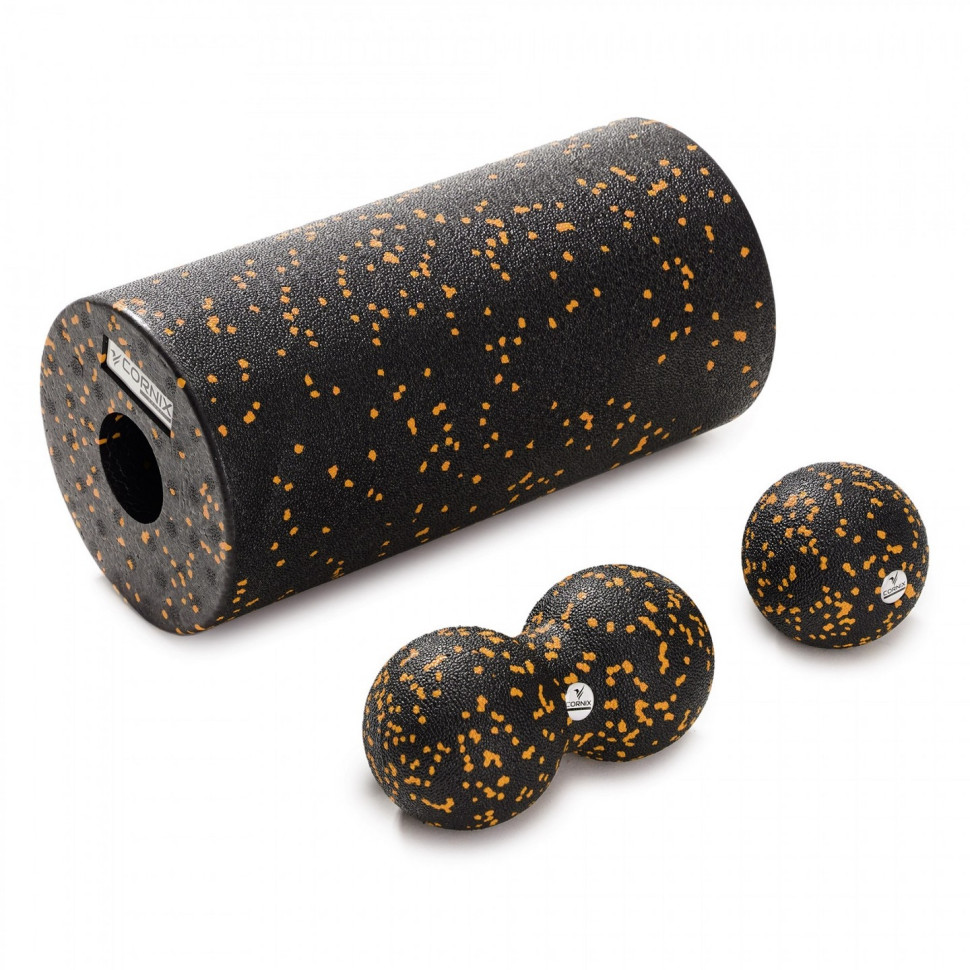 Масажний набір Cornix XR-0081 (Ball 8 см, Duoball 8 х 16 см і Foam Roller 30 х 15 см)