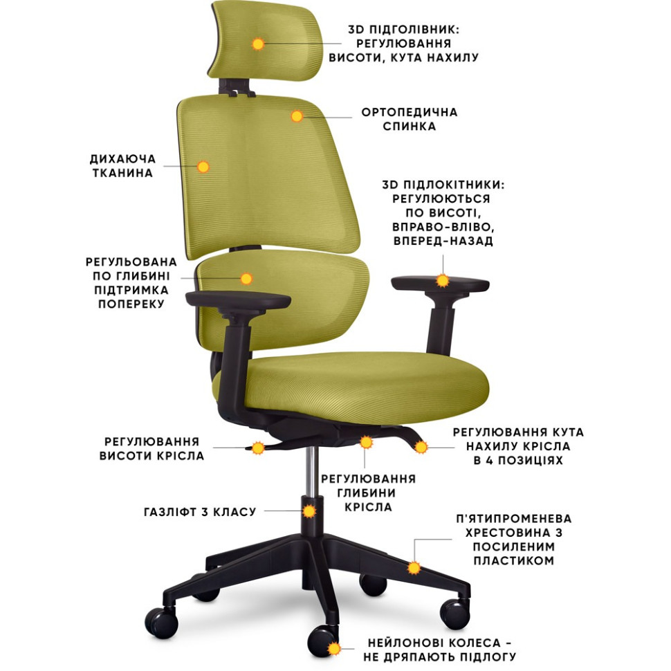 Детское кресло Leo Air Plus Mealux Y-546 KZ, Green