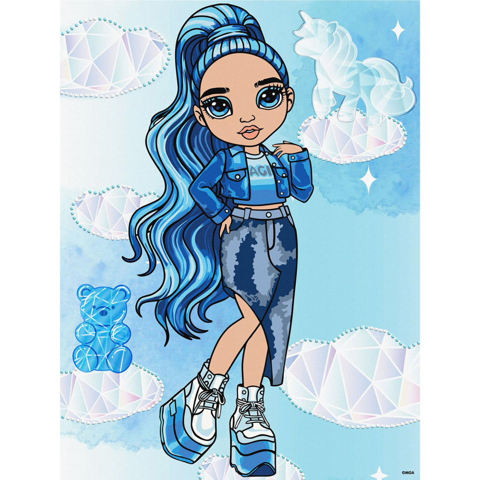 Картина за номерами зі стразами 