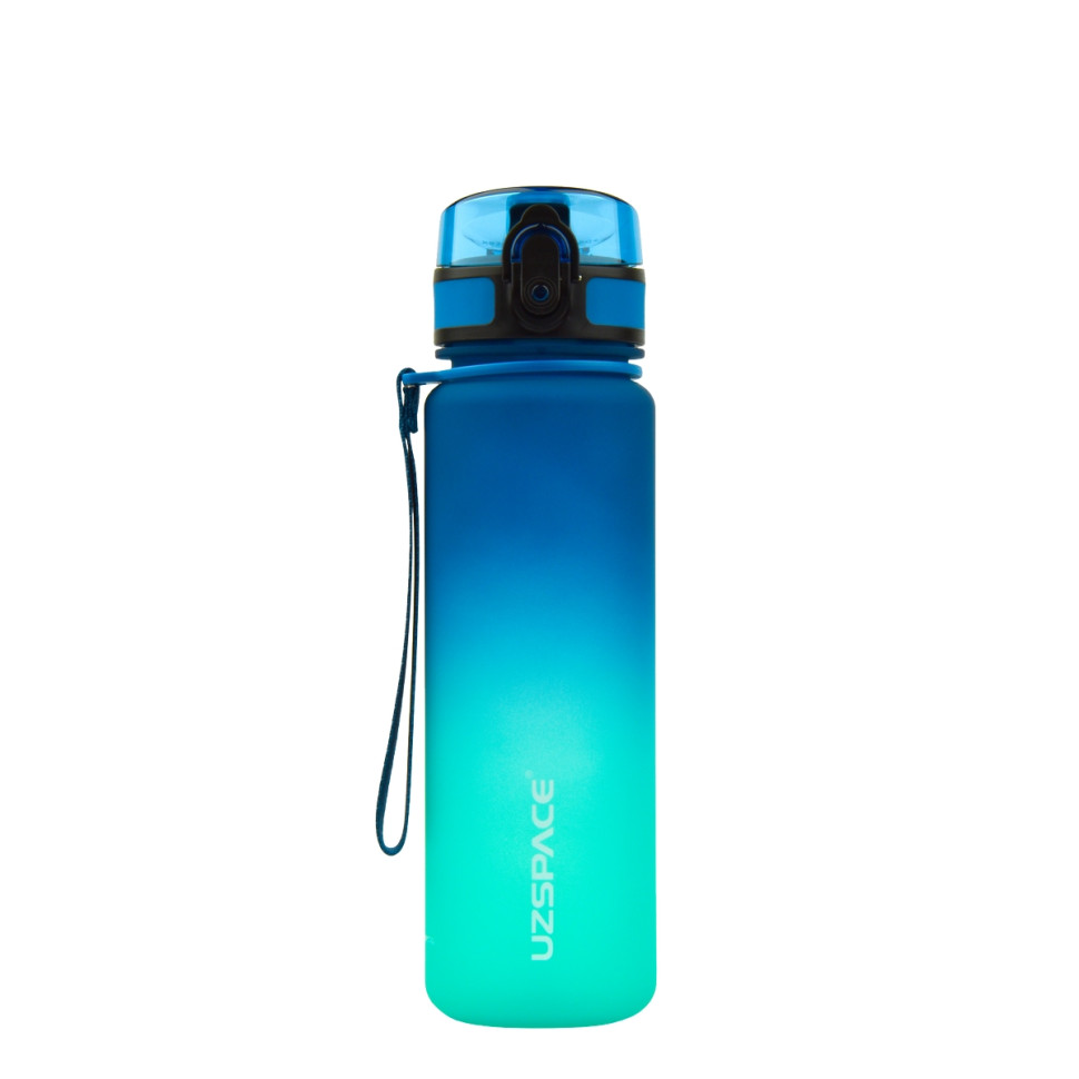 Бутылка для воды UZSPACE 3026(Blue-Green) 500 мл сине-зеленая