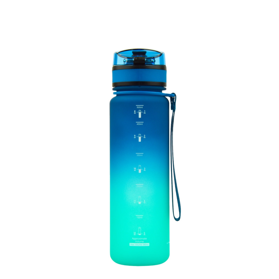 Бутылка для воды UZSPACE 3026(Blue-Green) 500 мл сине-зеленая