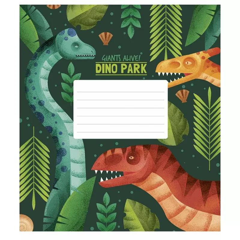 Тетрадь ученическая Dino park Школярик 012-3227K-5  в клетку на 12 листов