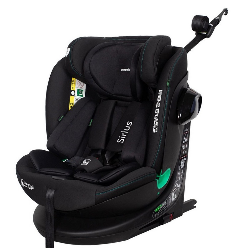 Автокрісло дитяче Sirius Carrello CRL-8808 Absolute Black, i-Size 40-150 см ISOFIX