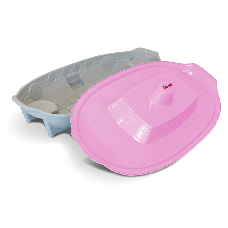 Детская песочница Корабль Doloni Toys 03355/6, 140×72×40 см, с крышкой