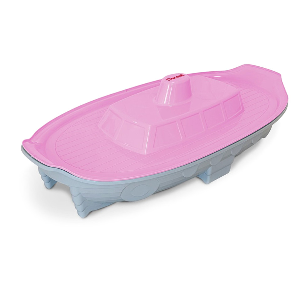 Детская песочница Корабль Doloni Toys 03355/6, 140×72×40 см, с крышкой