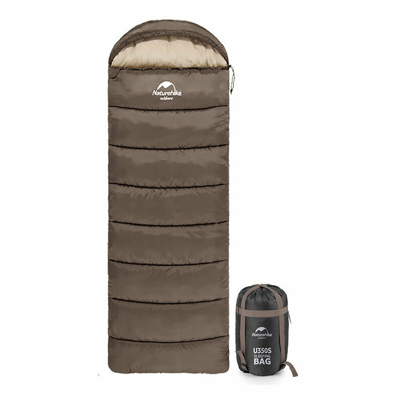 Спальник с капюшоном U350 NH20MSD07 Naturehike 6927595767221-R, (1°C), правый, коричневый