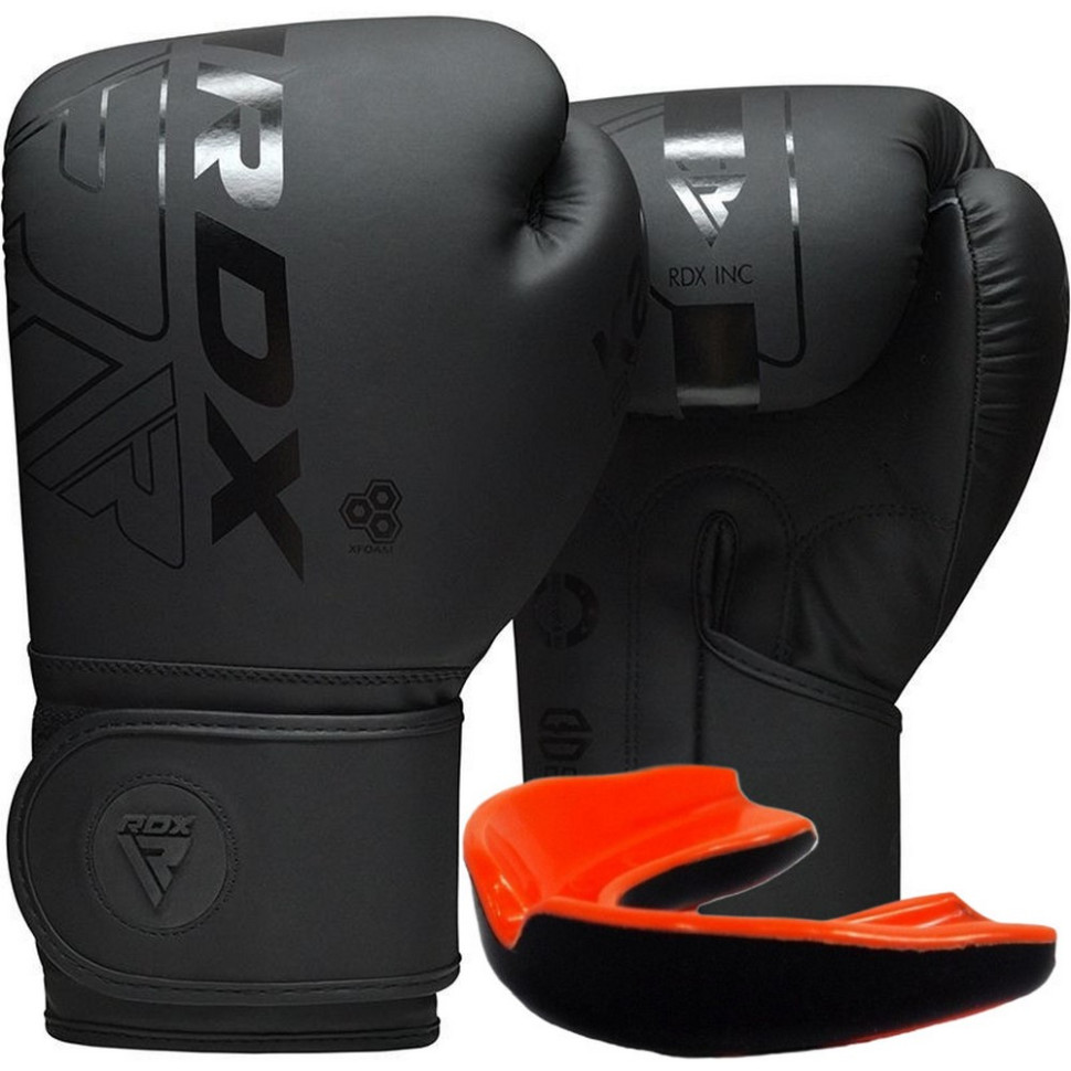 Боксерські рукавиці F6 Kara Matte RDX Inc Limited BGR-F6MB-10OZ, Black 10 унцій (капа в комплекті)