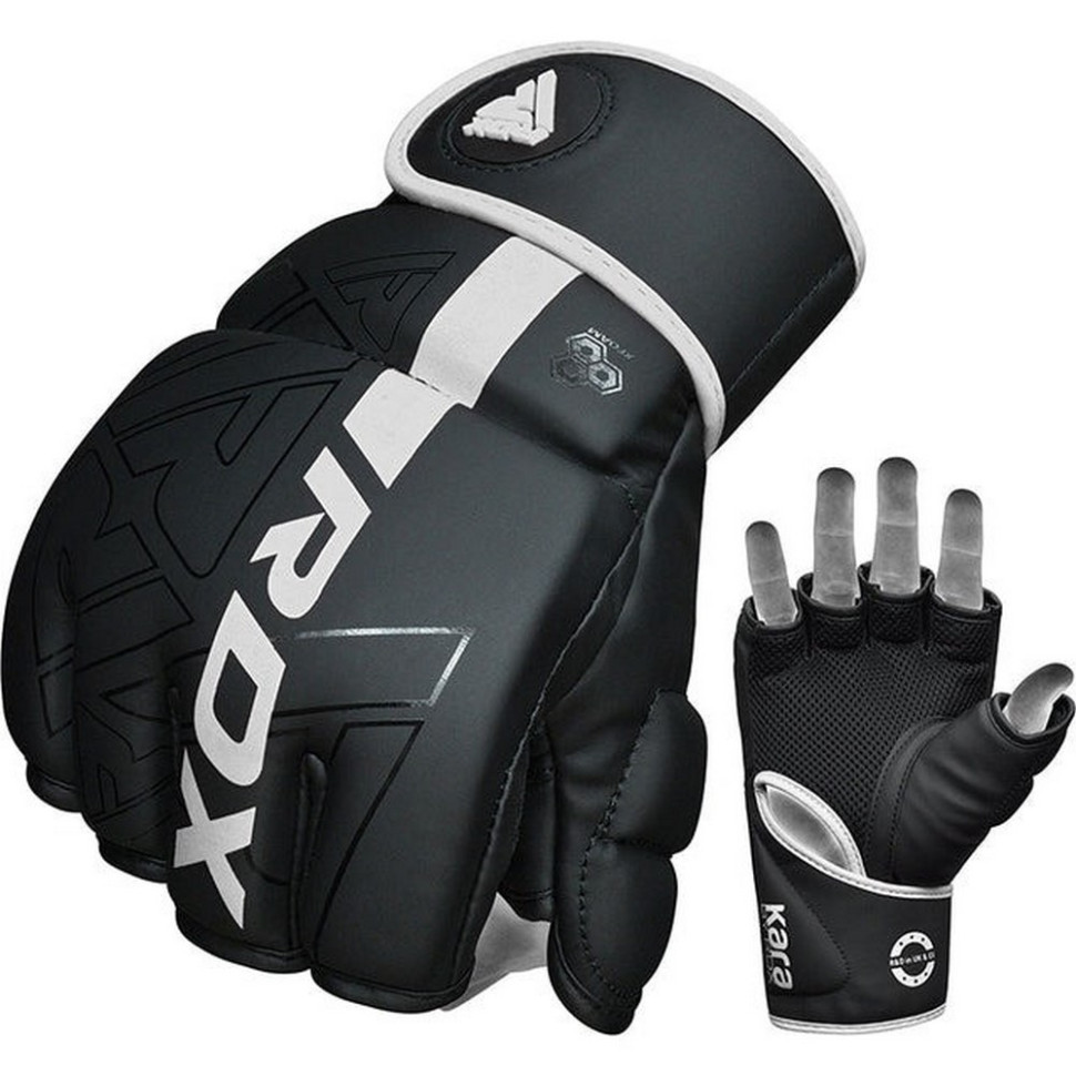 Перчатки для ММА F6 KARA Matte RDX Inc Limited GGR-F6MW-L, White, L (капа в комплекте)