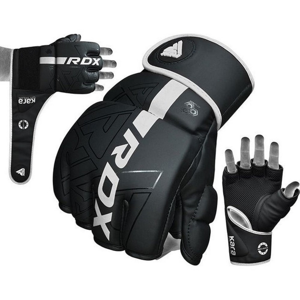Перчатки для ММА F6 KARA Matte RDX Inc Limited GGR-F6MW-L, White, L (капа в комплекте)