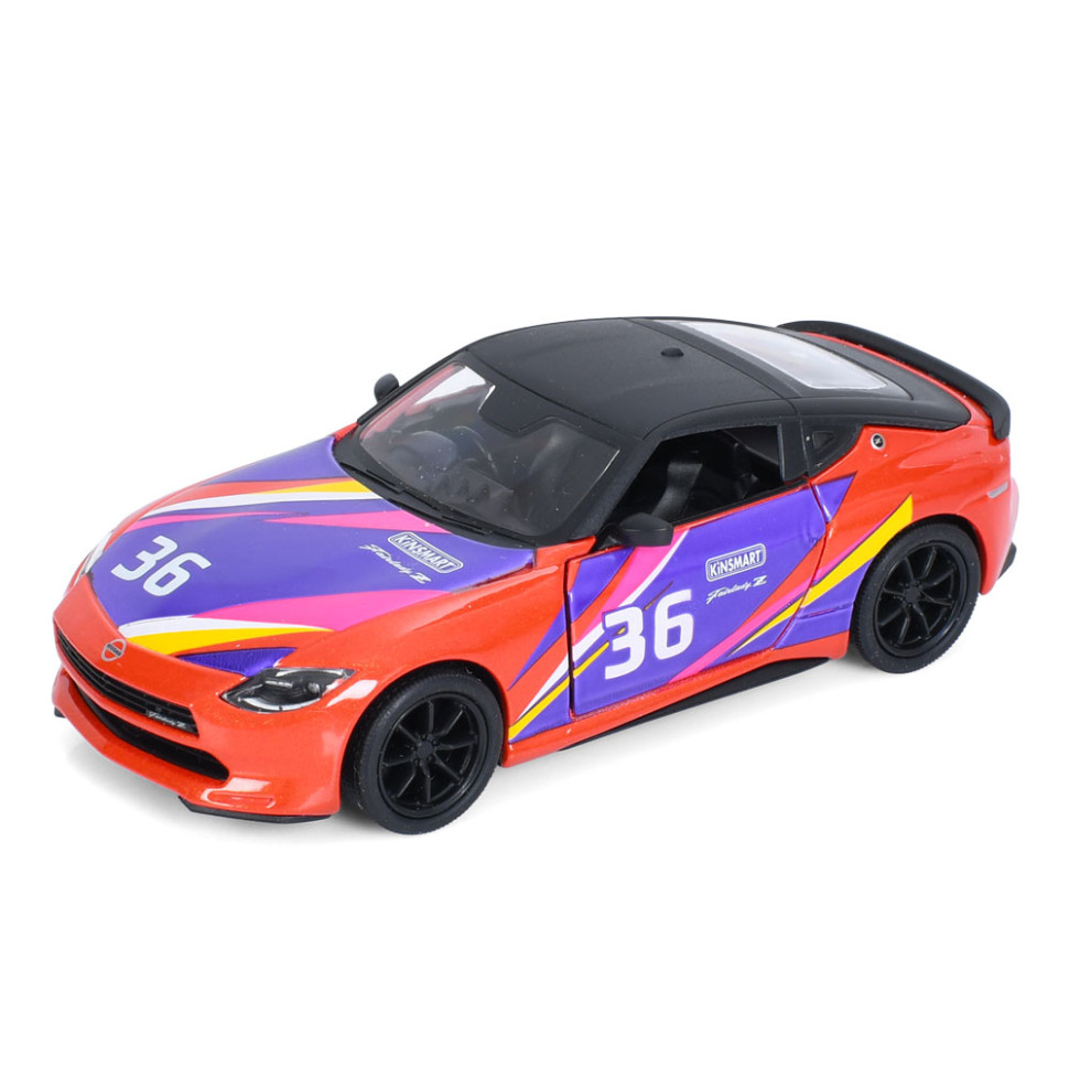Машинка інерційна 2023 Nissan Fairlady Z Kinsmart KT5443WF(Orange) 1:36, 12 см, відчиняються двері