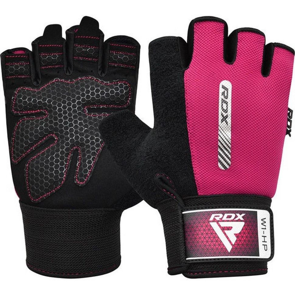 Рукавички для фітнесу W1 Half RDX Inc Limited WGA-W1HP-S Pink, S