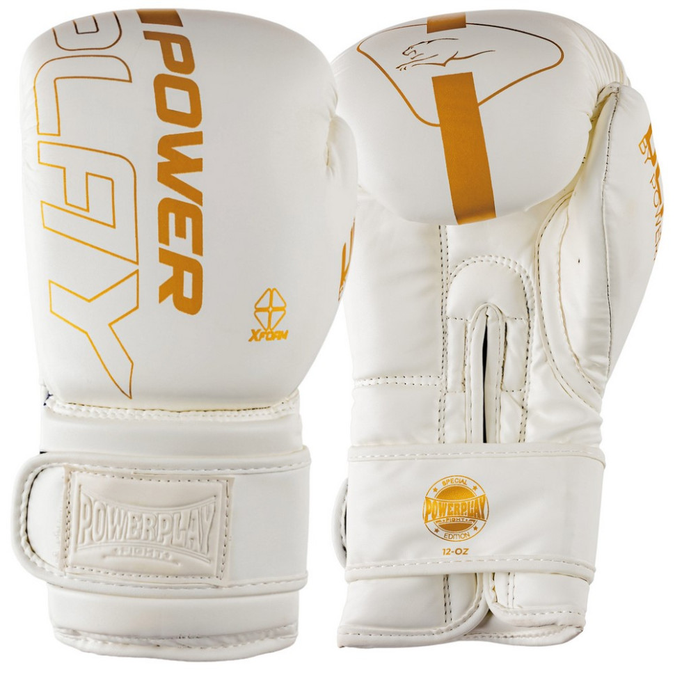 Боксерские перчатки 3089 Alpha PowerPlay PP_3089_12oz_White, размер 12 унций