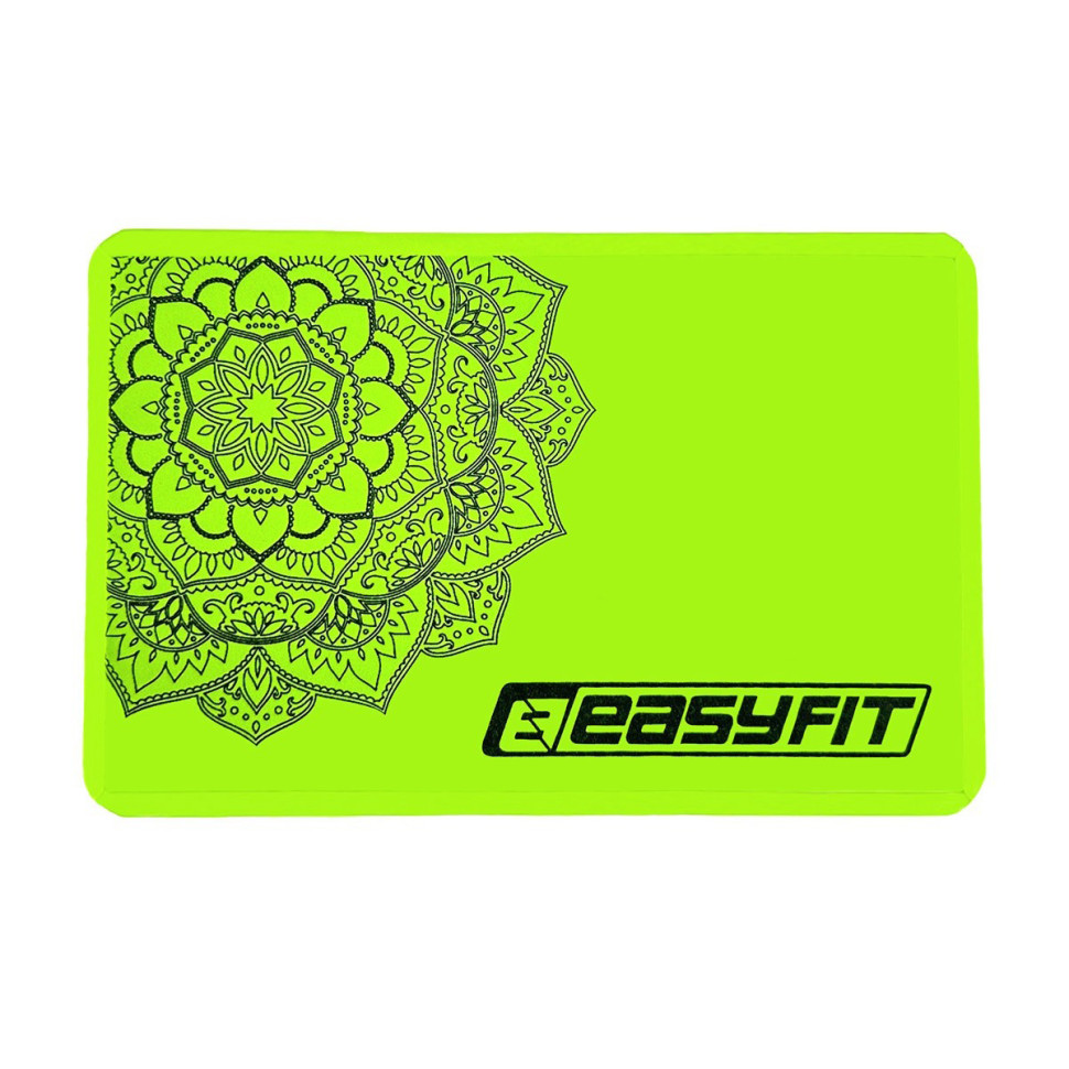 Блок для йоги с рисунком EasyFit EF-1819-G, EVA, салатовый
