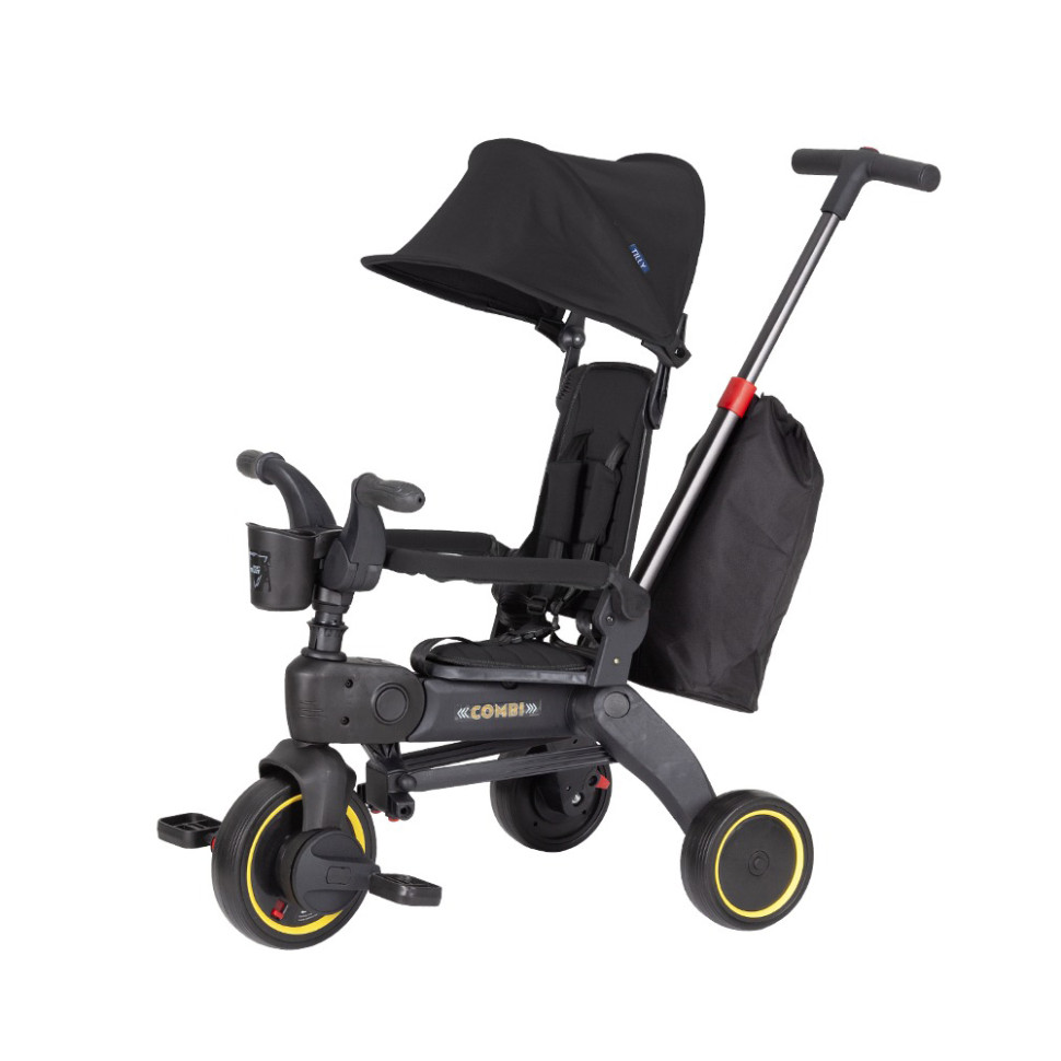 Дитячий триколісний велосипед COMBI Tilly T-392 BLACK, чорний