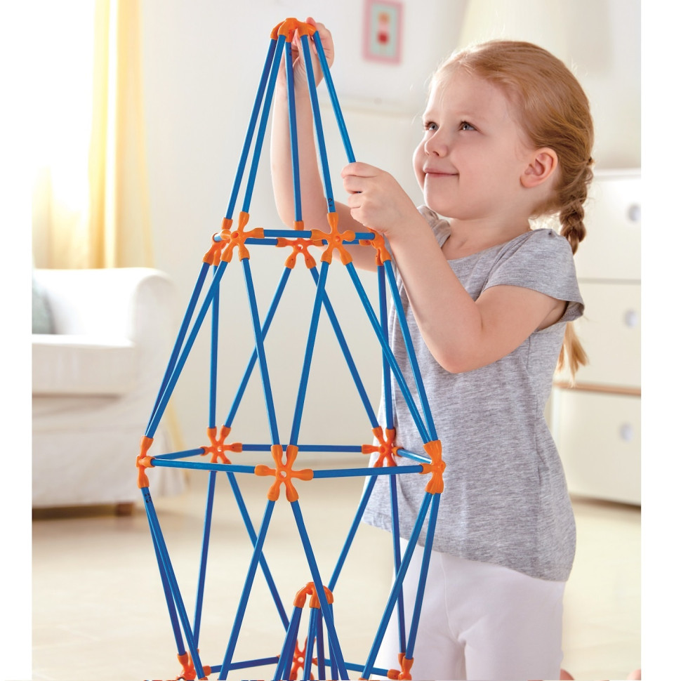 Конструктор Flexistix Башни Hape E5566, 132 детали, бамбуковый
