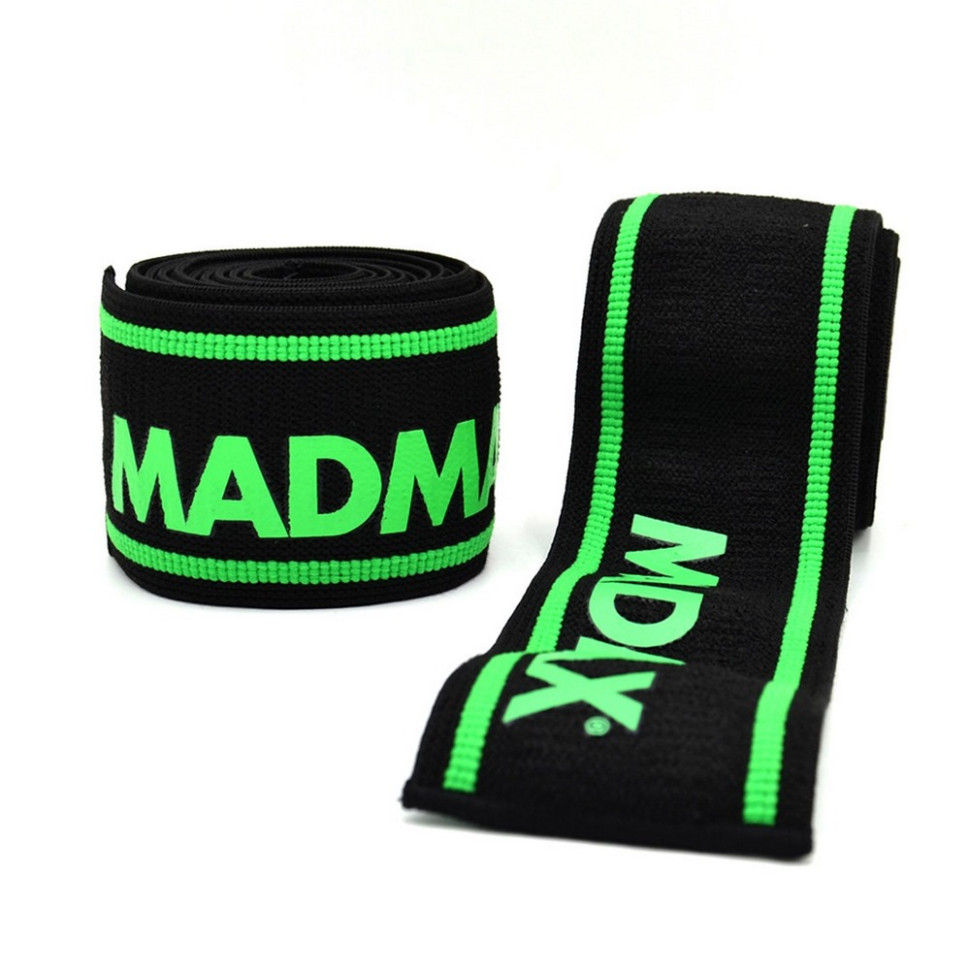 Бинти на коліна MadMax MFA-299-U, Black/Green