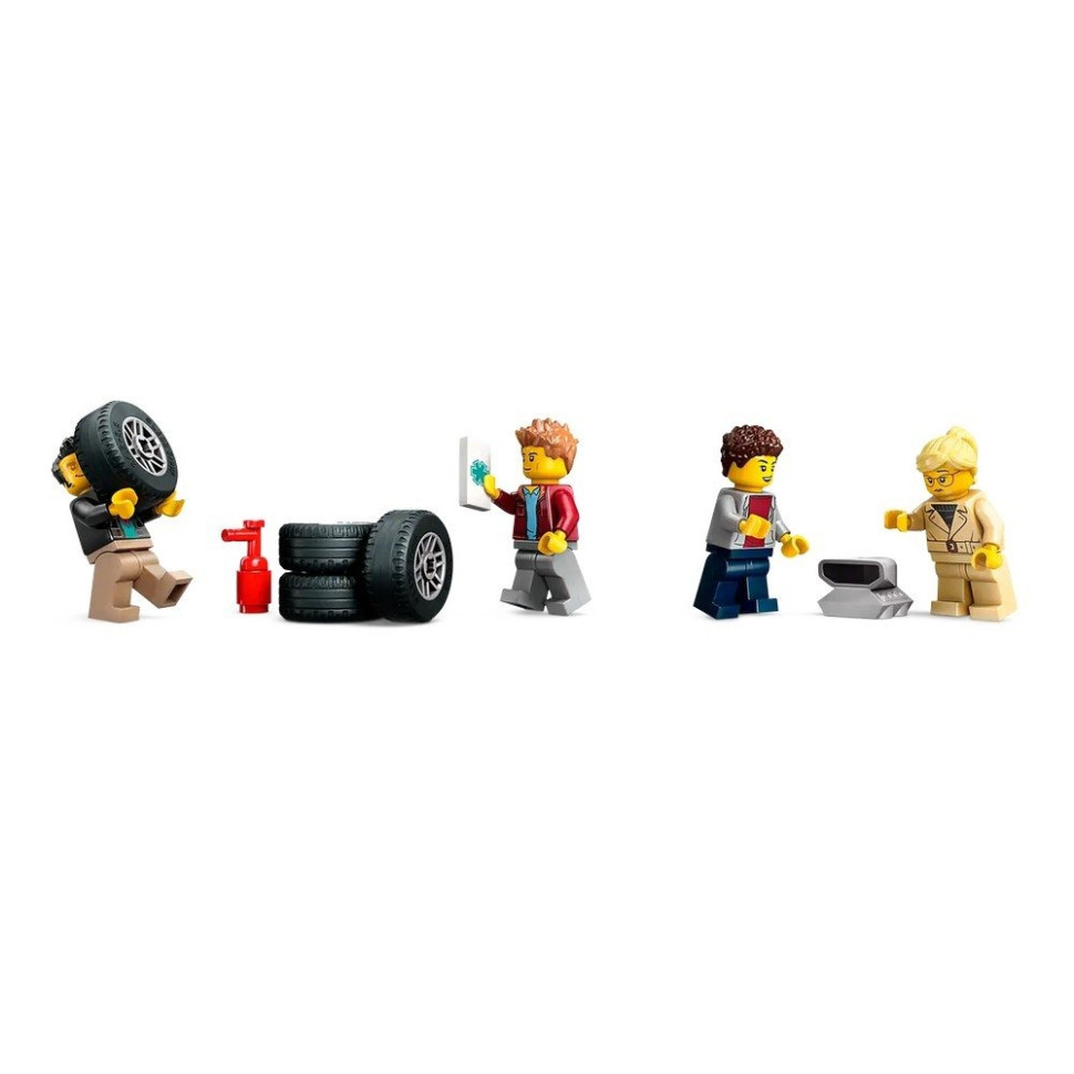 Конструктор «Грузовик-транспортер со спортивными авто» LEGO 60408, 998 деталей