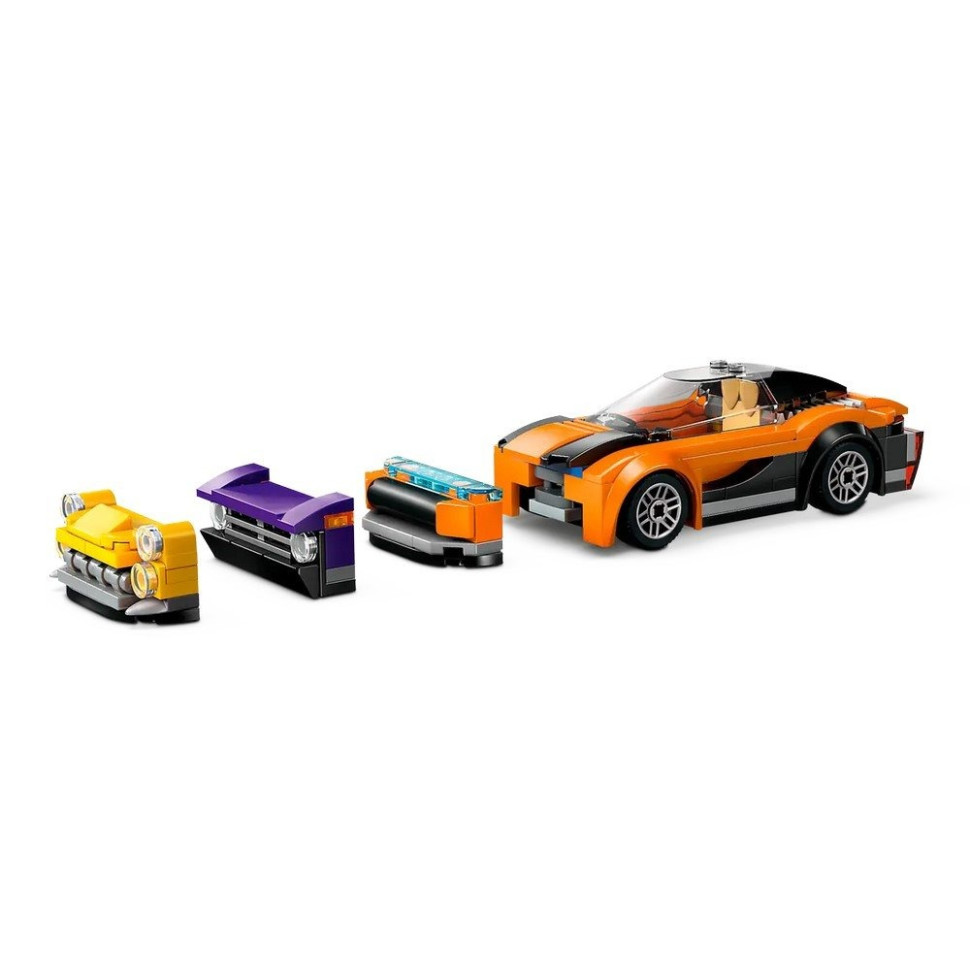 Конструктор «Грузовик-транспортер со спортивными авто» LEGO 60408, 998 деталей