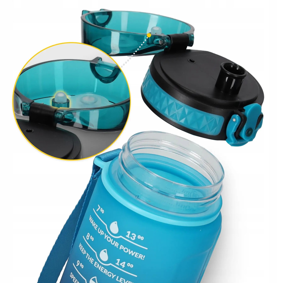 Спортивная бутылка для воды 4FIZJO 4FJ0629 Sky Blue/Blue 500 мл