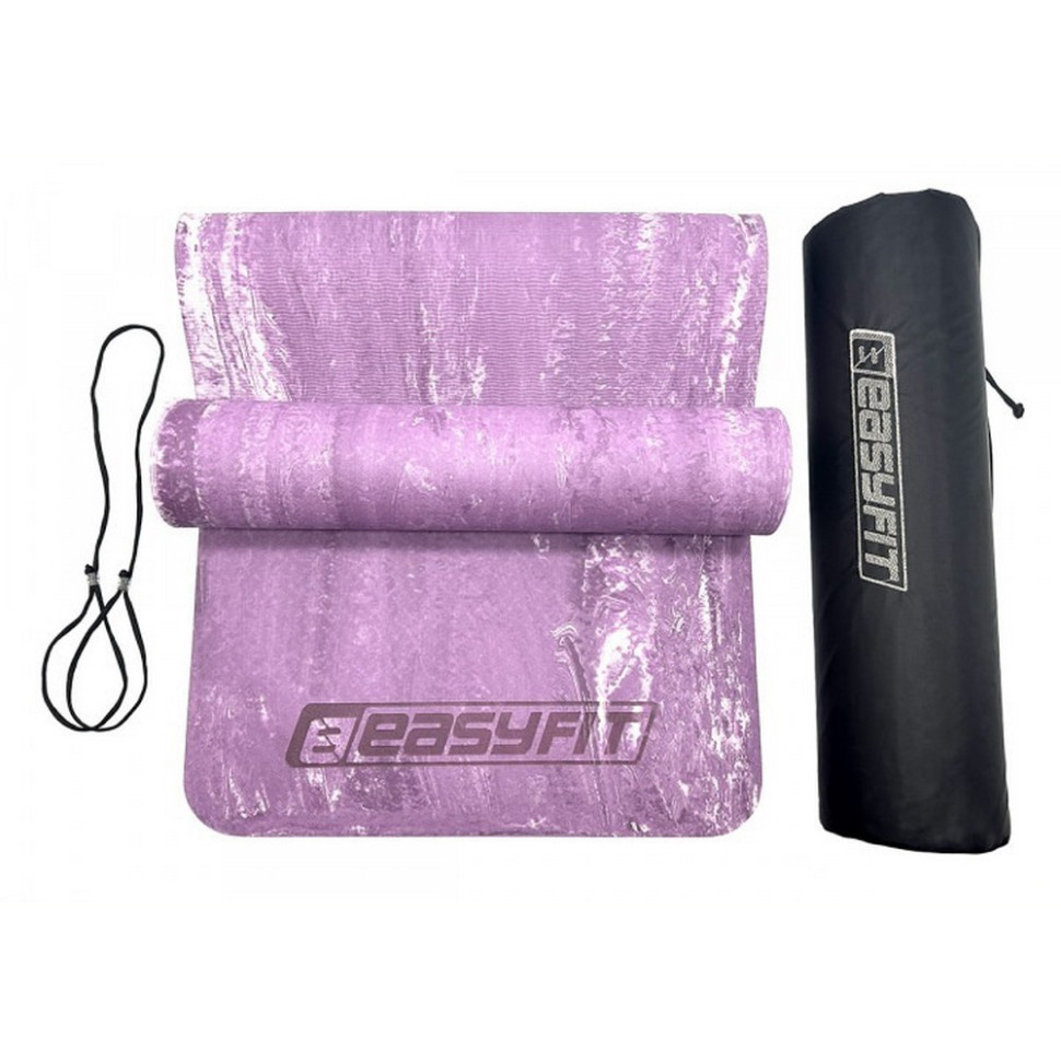 Килимок для йоги та фітнесу PER Premium Mat EasyFit EF-1930-1-E-V 8 мм + Чохол фіолетовий