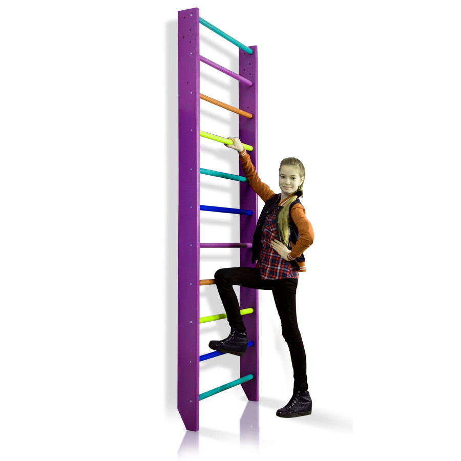 Шведська стінка SportBaby 0-240 (purple) висота 240 см