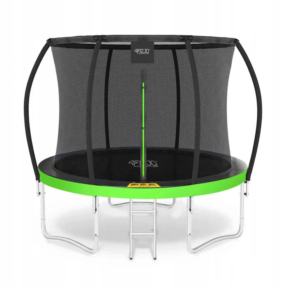 Батут із внутрішньою сіткою Premium 4FIZJO 4FJ0365, 10FT 312 см, Black/Green