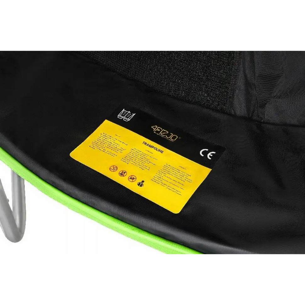 Батут із внутрішньою сіткою Premium 4FIZJO 4FJ0365, 10FT 312 см, Black/Green