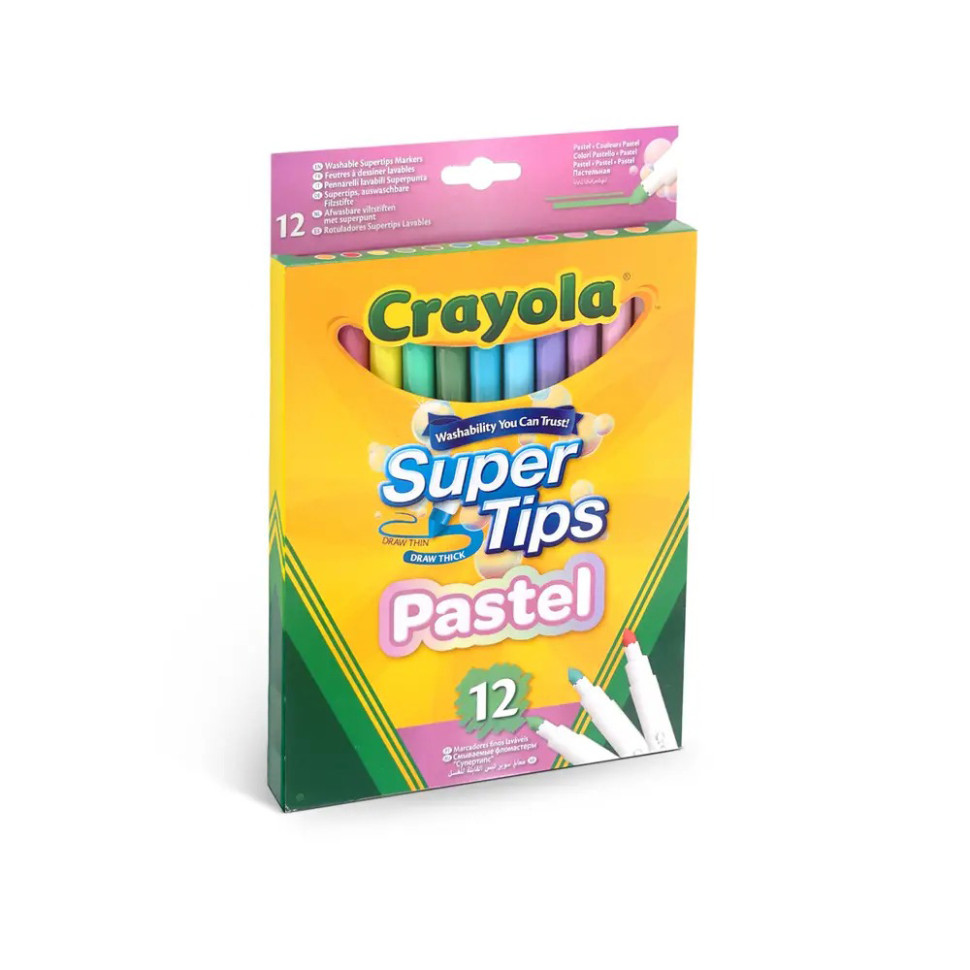 Набір фломастерів Supertips Crayola 58-7515 пастельні кольори, 12 шт